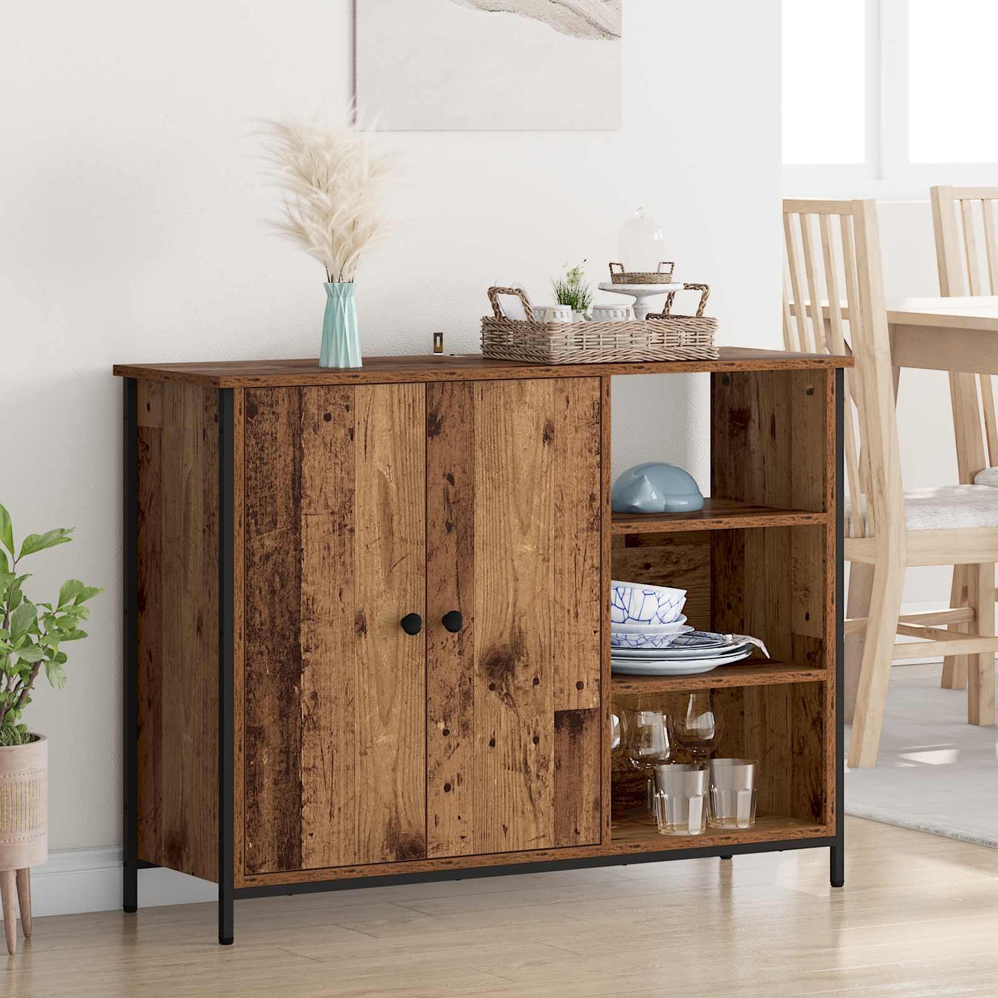 Sideboard Old Wood 100 x 33 x 75 cm Engineered Wood