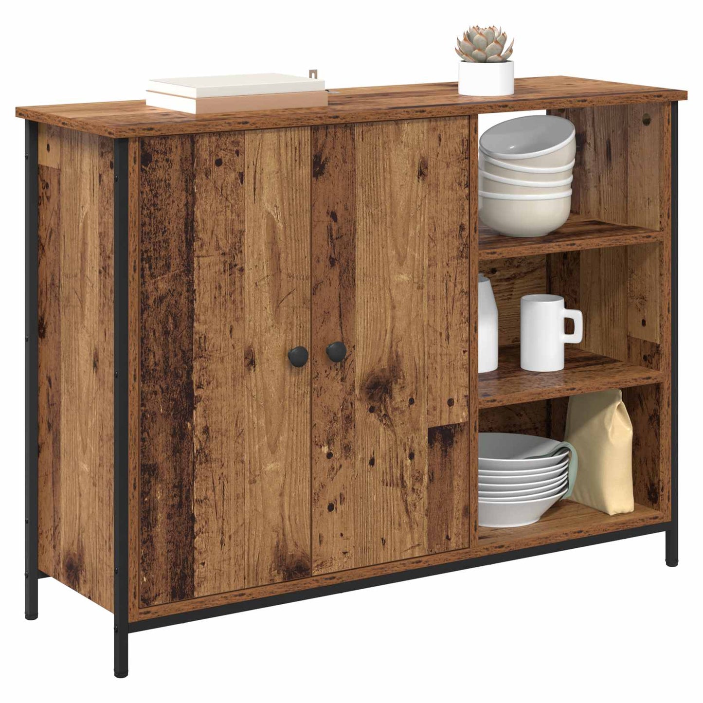 Sideboard Old Wood 100 x 33 x 75 cm Engineered Wood