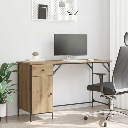 Computer Desk Artisan Oak Engineered Wood 131 x 48 x 75 cm