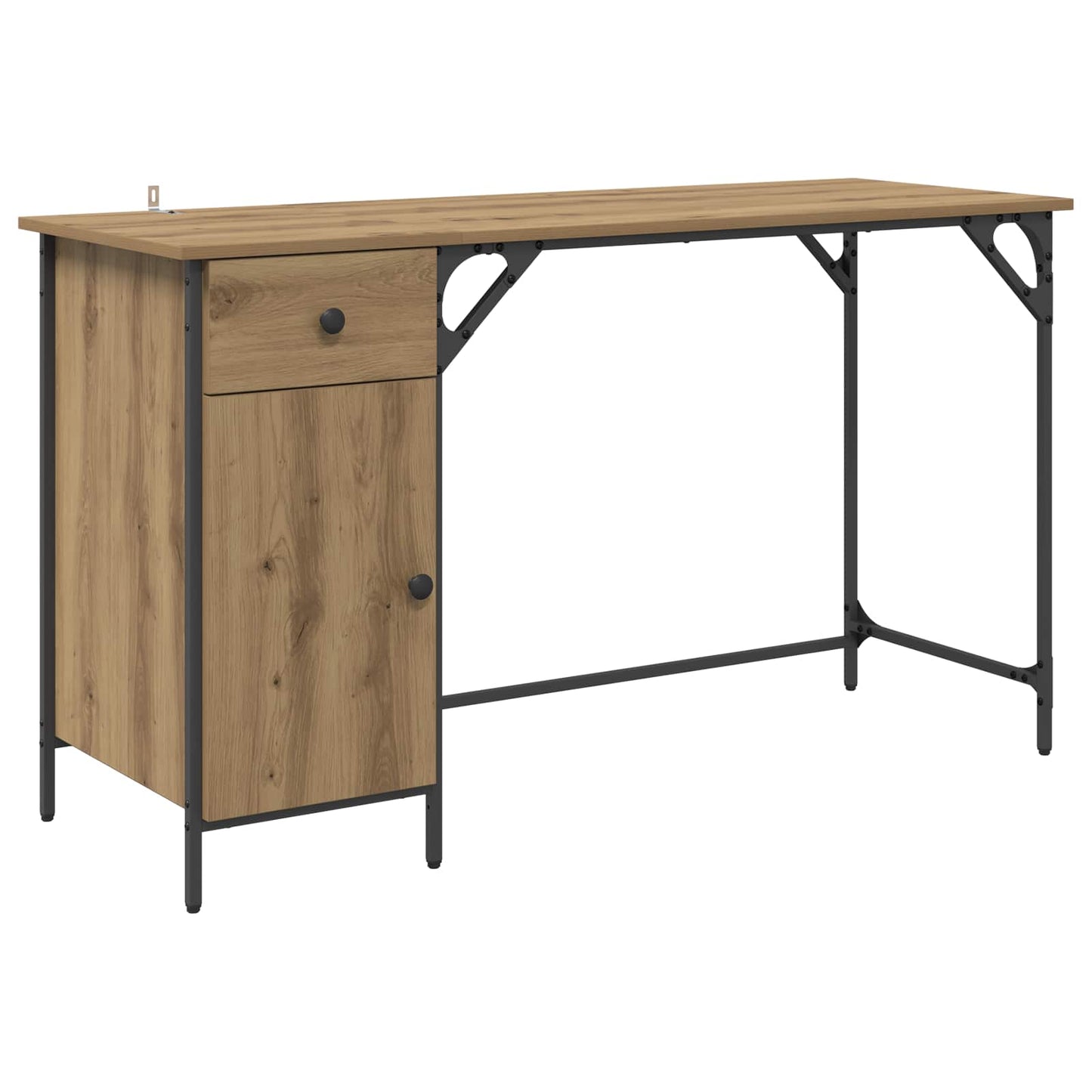Computer Desk Artisan Oak Engineered Wood 131 x 48 x 75 cm