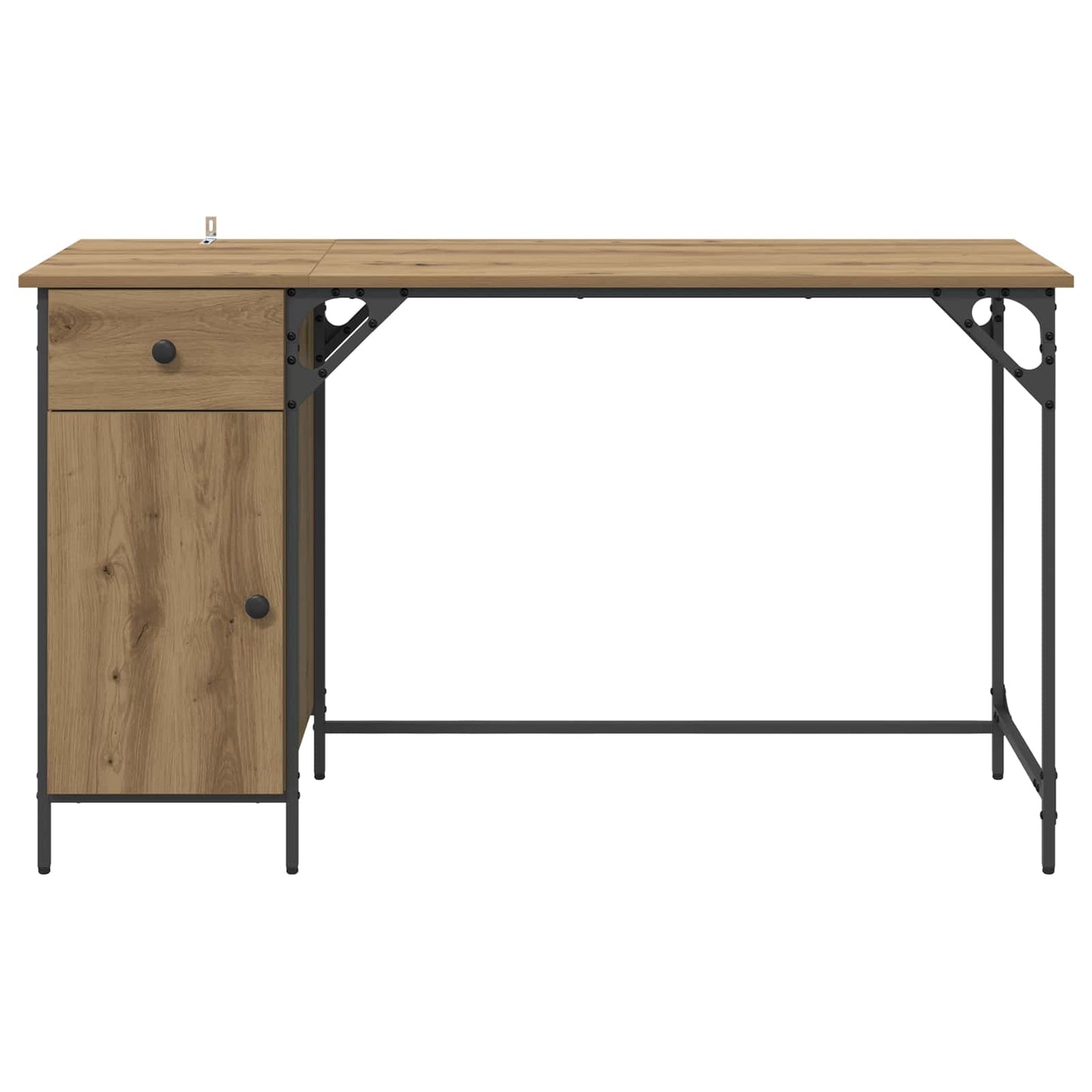 Computer Desk Artisan Oak Engineered Wood 131 x 48 x 75 cm