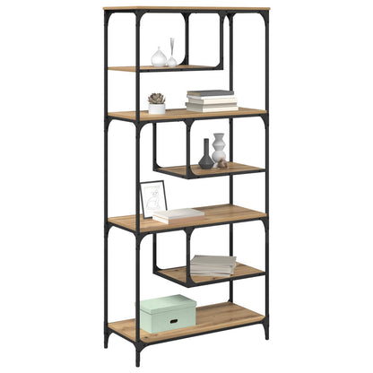 Bookcase 6-Tier Engineered wood Artisan oak