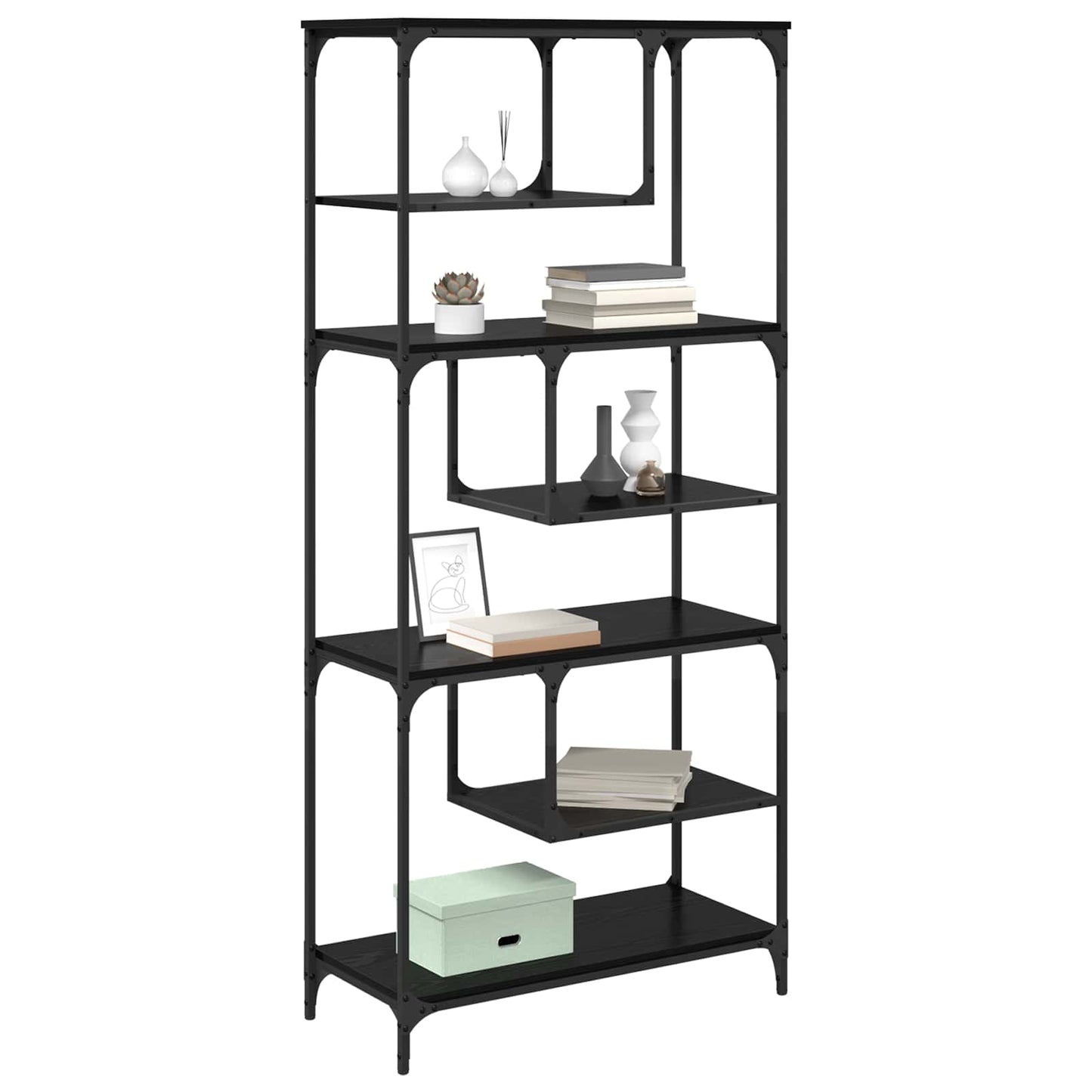 Bookcase Black oak Engineered wood