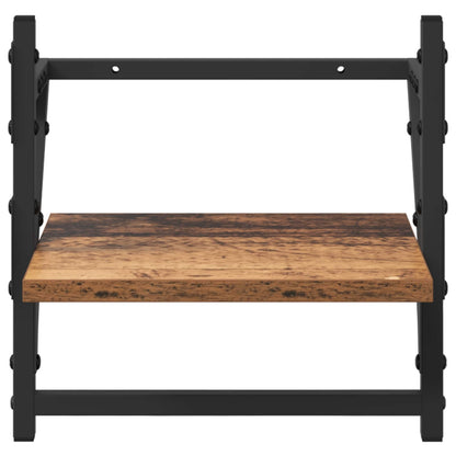 Wall Shelf Set 6 pcs Old Wood 100 x 25 x 30 cm Engineered Wood