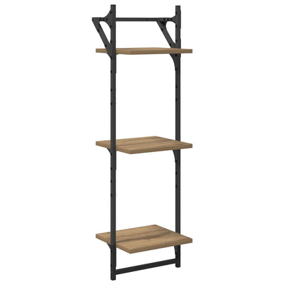 Wall Shelf Set Wall-Mounted 6 pcs Artisan Oak 100 x 25 x 30 cm