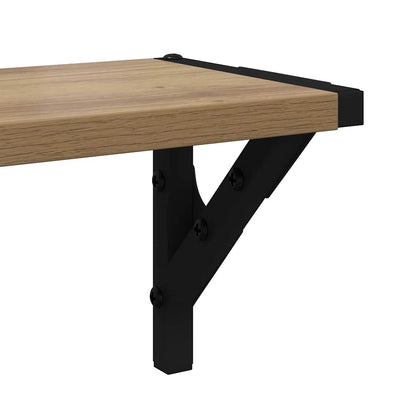 Wall Shelves Wall-Mounted 2 pcs Artisan Oak 80 x 15 x 15.5 cm
