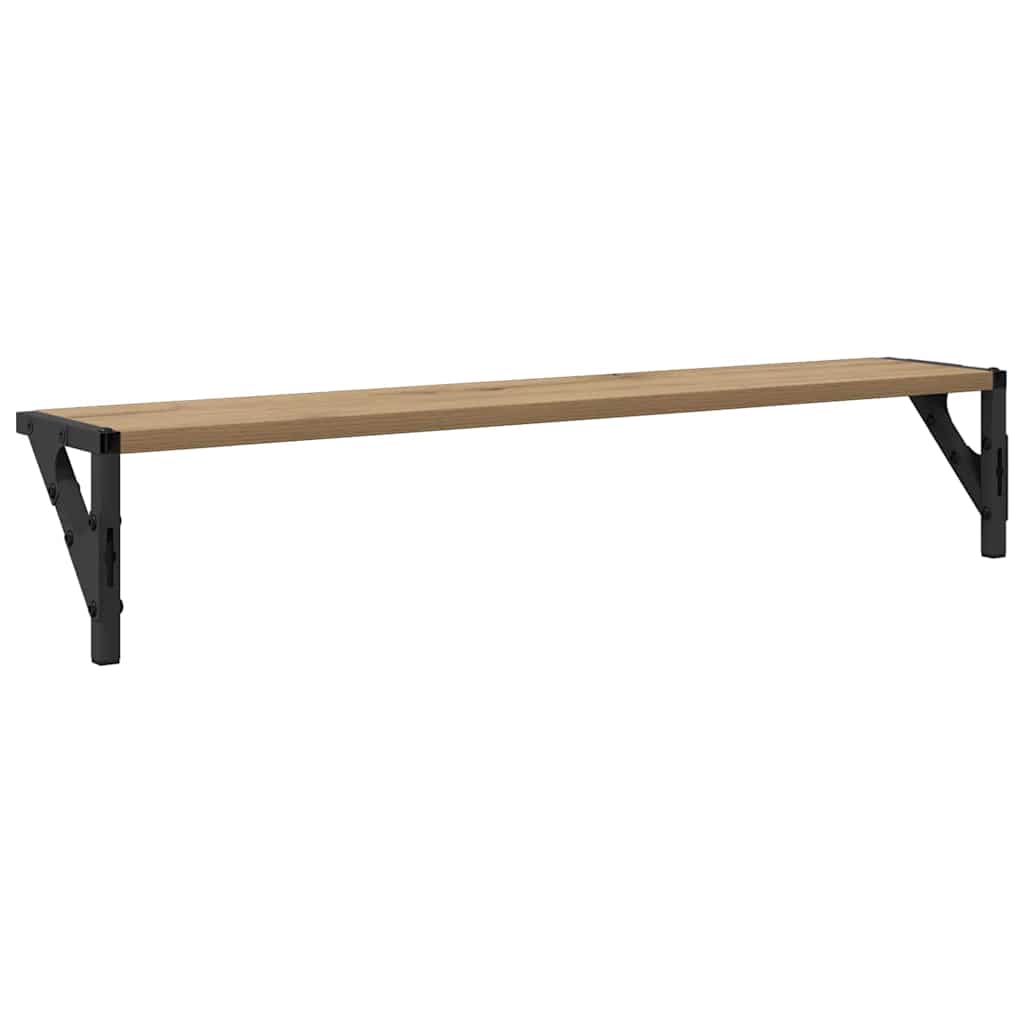 Wall Shelves Wall-Mounted 2 pcs Artisan Oak 80 x 15 x 15.5 cm