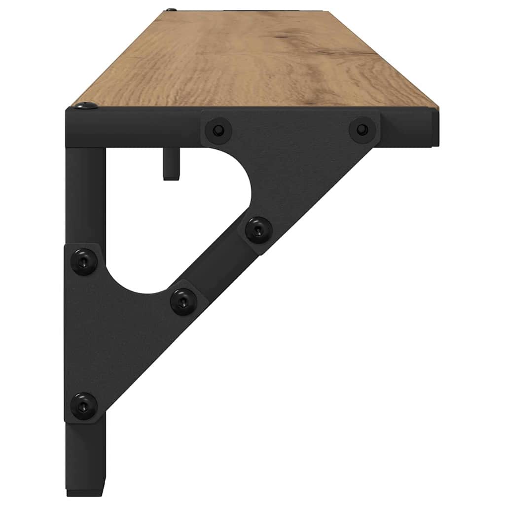 Wall Shelves Wall-Mounted 2 pcs Artisan Oak 80 x 15 x 15.5 cm