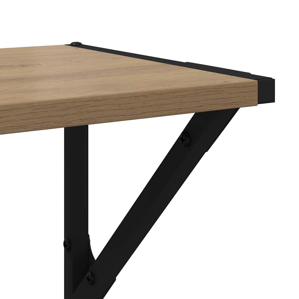 Wall Shelves Wall-Mounted 2 pcs Artisan Oak 60 x 25 x 25.5 cm