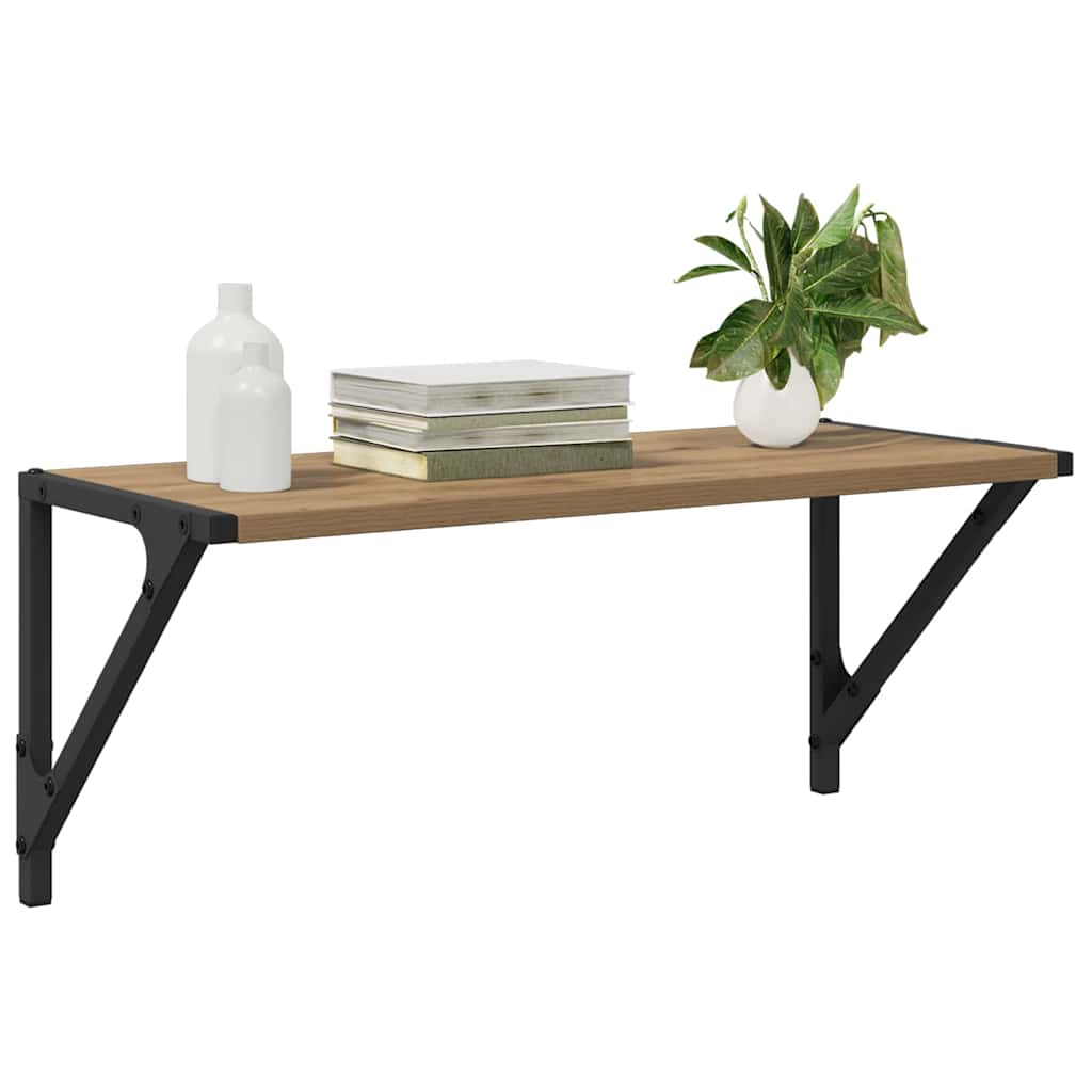 Wall Shelves Wall-Mounted 2 pcs Artisan Oak 60 x 25 x 25.5 cm