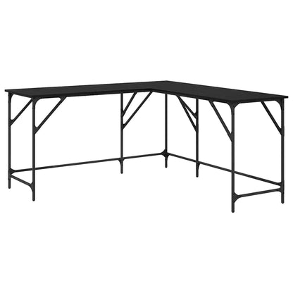 Desk Black Oak 149 x 149 x 75 cm Engineered Wood