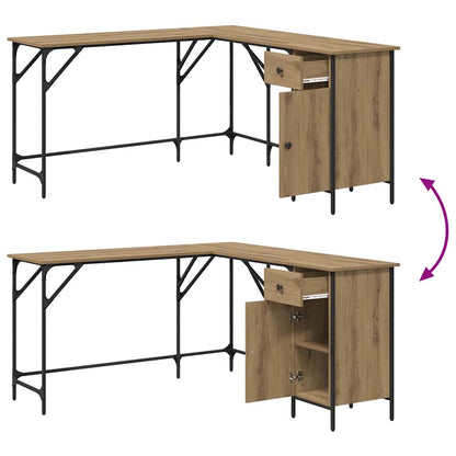 Desk Artisan Oak Engineered Wood 141 x 141 x 75 cm