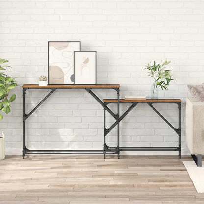Console Table 2 pcs Old Wood 100 x 28 x 75 cm Engineered Wood