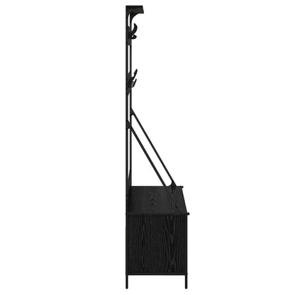 Clothes Rack Black Oak 100 x 41 x 184 cm Engineered Wood