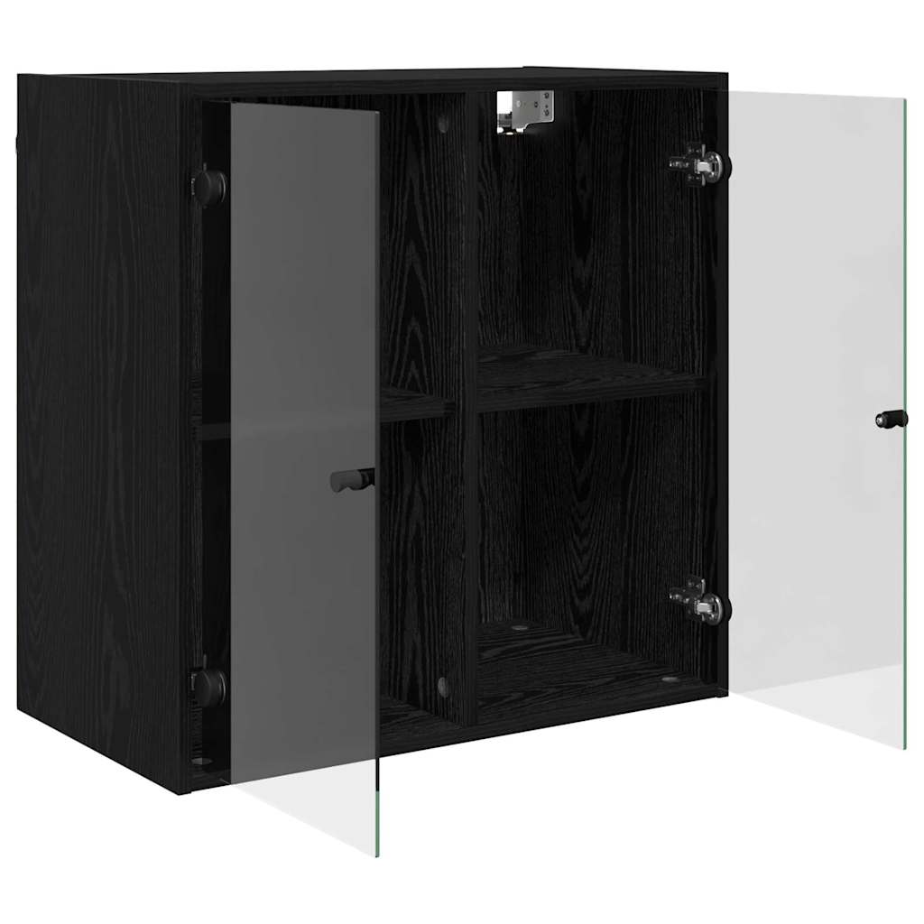 Wall Cabinet Black Oak 68 x 37 x 68.5 cm Engineered Wood
