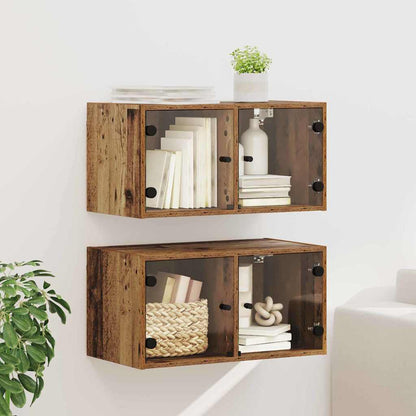 Wall Cabinets 2 pcs Old Wood 68 x 37 x 35 cm Engineered Wood