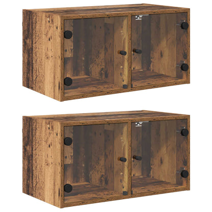 Wall Cabinets 2 pcs Old Wood 68 x 37 x 35 cm Engineered Wood