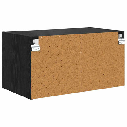Wall Cabinet Black Oak 68 x 37 x 35 cm Engineered Wood