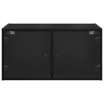 Wall Cabinet Black Oak 68 x 37 x 35 cm Engineered Wood