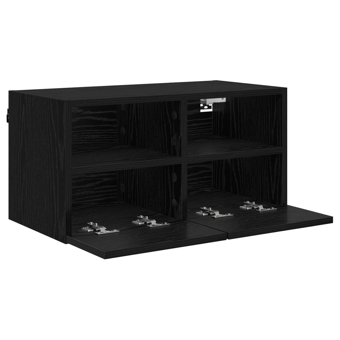 TV Wall Cabinet Black Oak 60 x 30 x 30 cm Engineered Wood