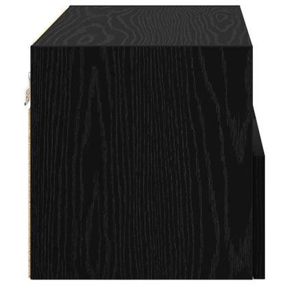 TV Wall Cabinets Wall-mounted 2 pcs Black Oak 60 x 30 x 30 cm