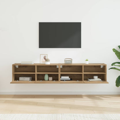 TV Wall Cabinets 2 pcs Artisan Oak Engineered Wood