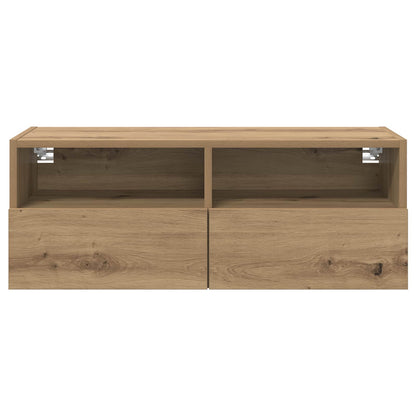 TV Wall Cabinets 2 pcs Artisan Oak Engineered Wood