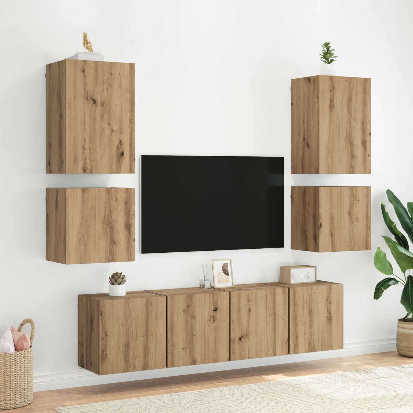 TV Wall Cabinet 40.5x30x40cm Artisan Oak Engineered Wood