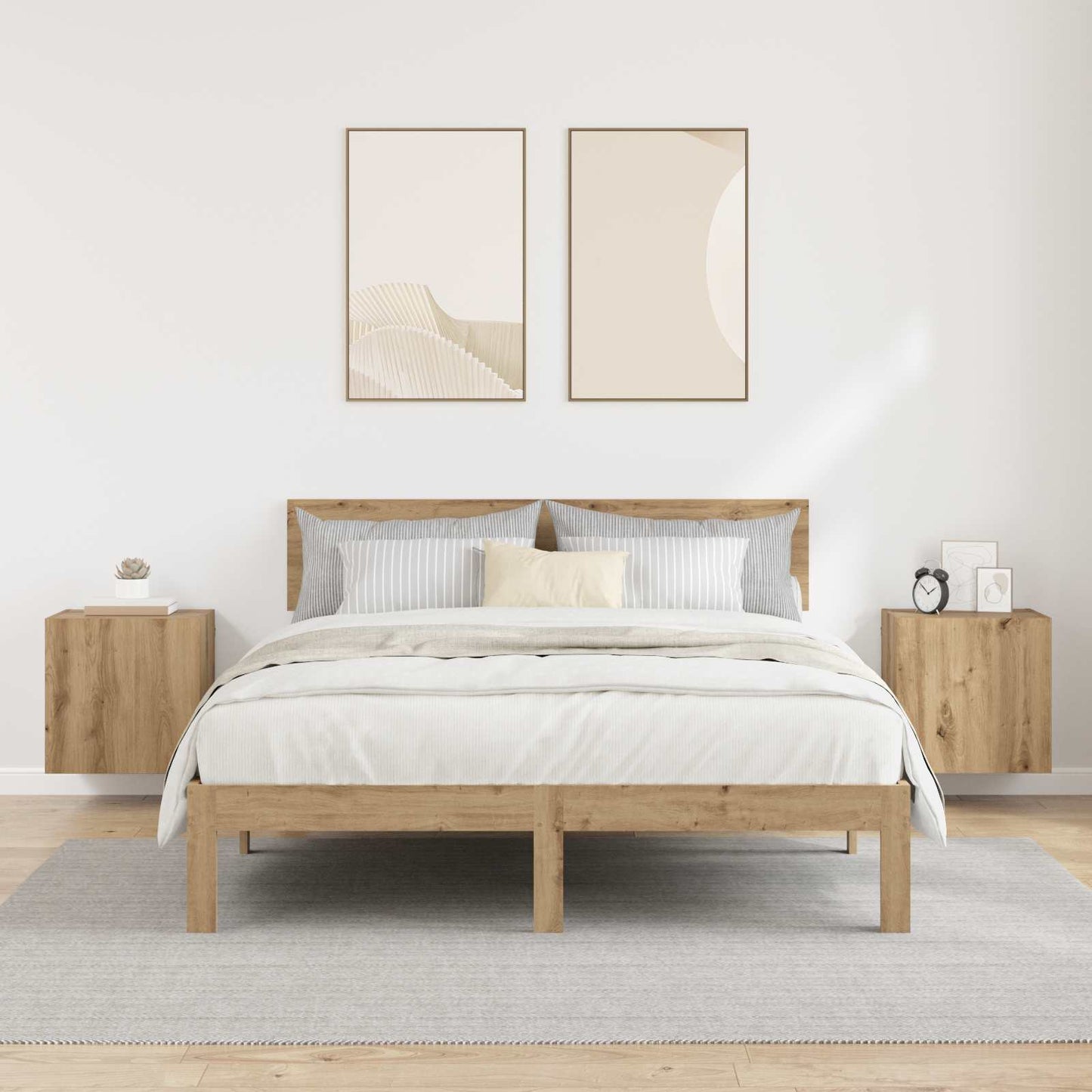 TV Wall Cabinets 2 pcs Artisan Oak Engineered Wood