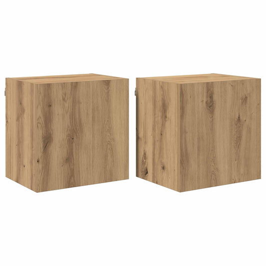 TV Wall Cabinets 2 pcs Artisan Oak Engineered Wood