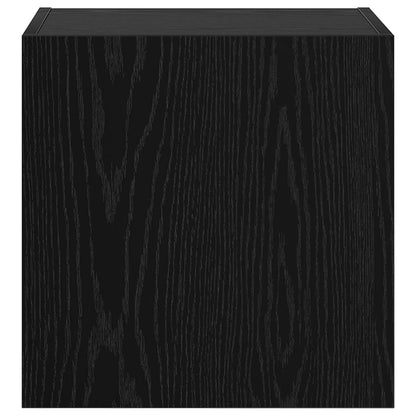 TV Wall Cabinet Black Oak 40.5x30x40cm Engineered Wood