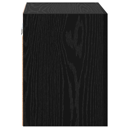 TV Wall Cabinets 2 pcs Black Oak 40.5x30x40cm Engineered Wood