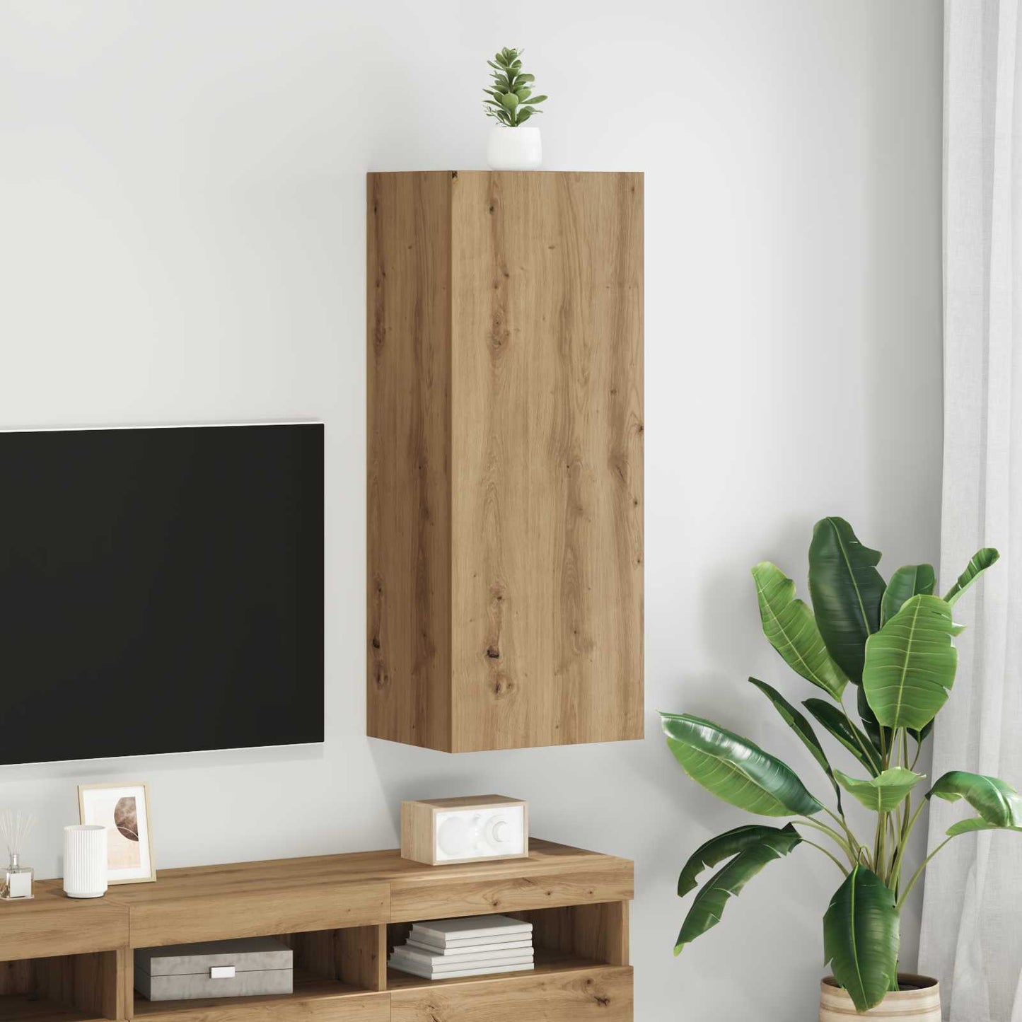 TV Wall Cabinet 40.5 x 30 x 102 cm Artisan Oak Engineered Wood