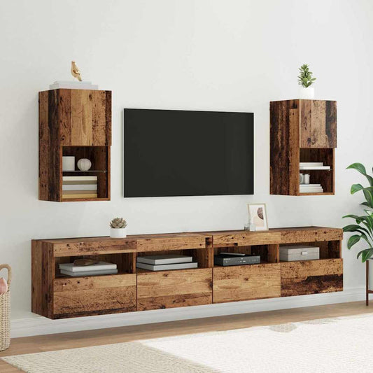 Wall-mounted TV Cabinets 2 pcs Old Wood Engineered Wood