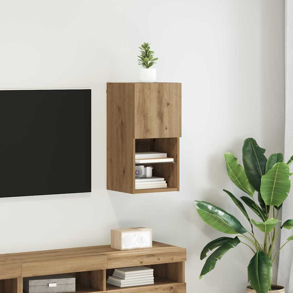 Wall-mounted TV Cabinet 30.5 x 30 x 60 cm Artisan Oak