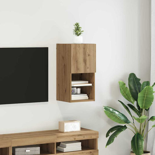 Wall-mounted TV Cabinet 30.5 x 30 x 60 cm Artisan Oak