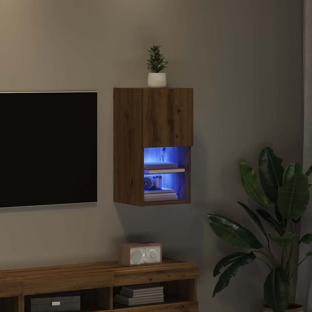 Wall-mounted TV Cabinet 30.5 x 30 x 60 cm Artisan Oak