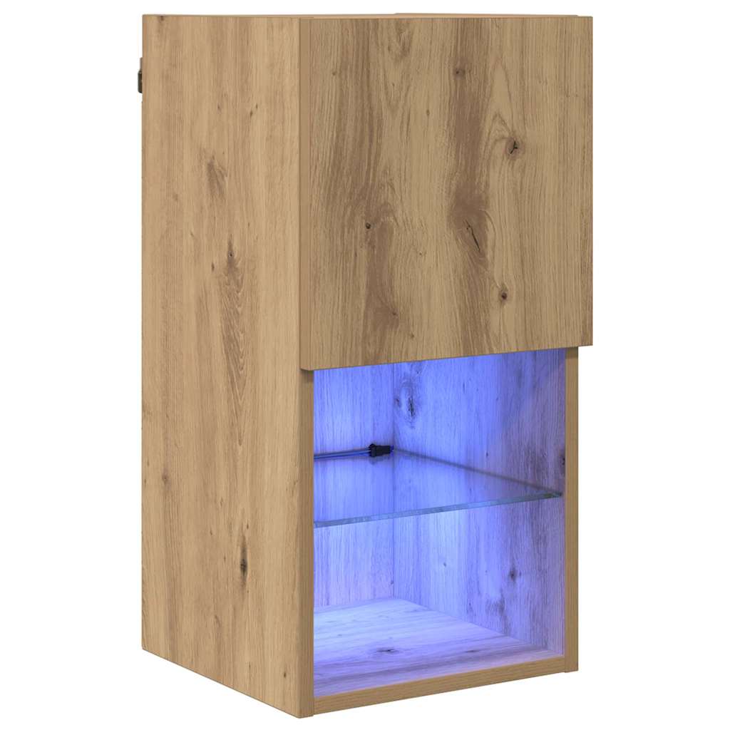 Wall-mounted TV Cabinet 30.5 x 30 x 60 cm Artisan Oak