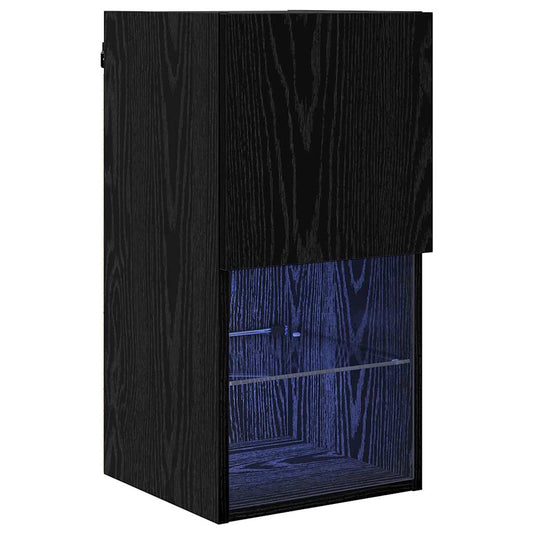 Wall-mounted TV Cabinet 30.5 x 30 x 60 cm Black Oak