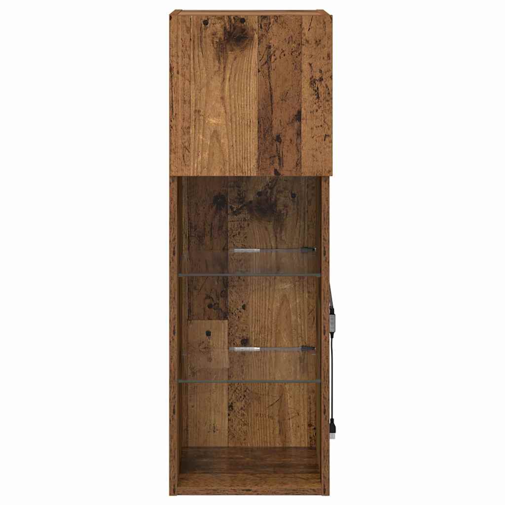 Wall-mounted TV Cabinets 2 pcs Old Wood 30.5 x 30 x 90 cm