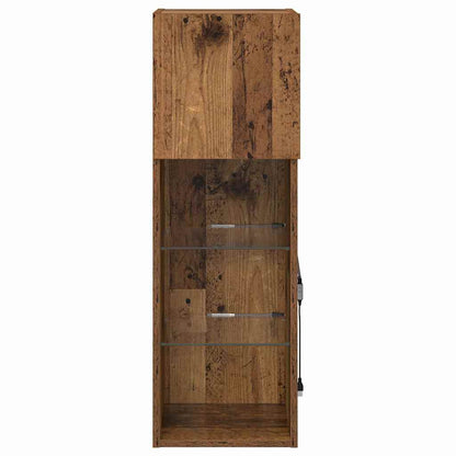 Wall-mounted TV Cabinets 2 pcs Old Wood 30.5 x 30 x 90 cm
