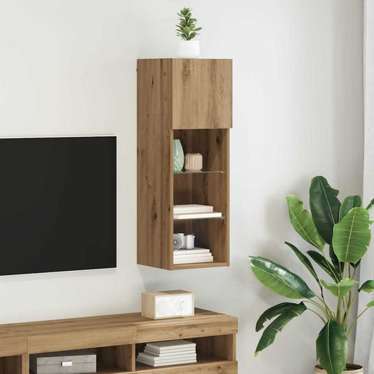 Wall-mounted TV Cabinet 30.5 x 30 x 90 cm Artisan Oak