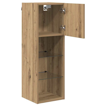 Wall-mounted TV Cabinets 2 pcs Artisan Oak Engineered Wood