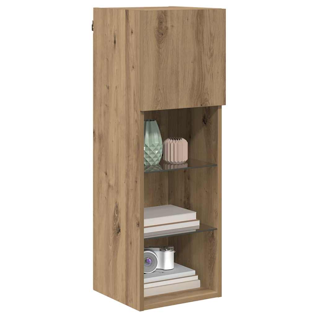 Wall-mounted TV Cabinets 2 pcs Artisan Oak Engineered Wood