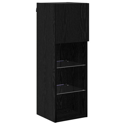 Wall-mounted TV Cabinets 2 pcs Black Oak 30.5 x 30 x 90 cm