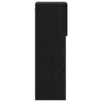 Wall-mounted TV Cabinets 2 pcs Black Oak 30.5 x 30 x 90 cm