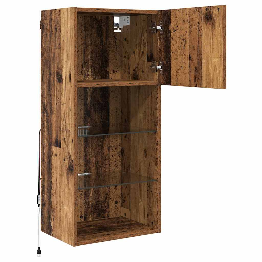 Wall-mounted TV Cabinets 2 pcs Old Wood 40.5 x 30 x 90 cm