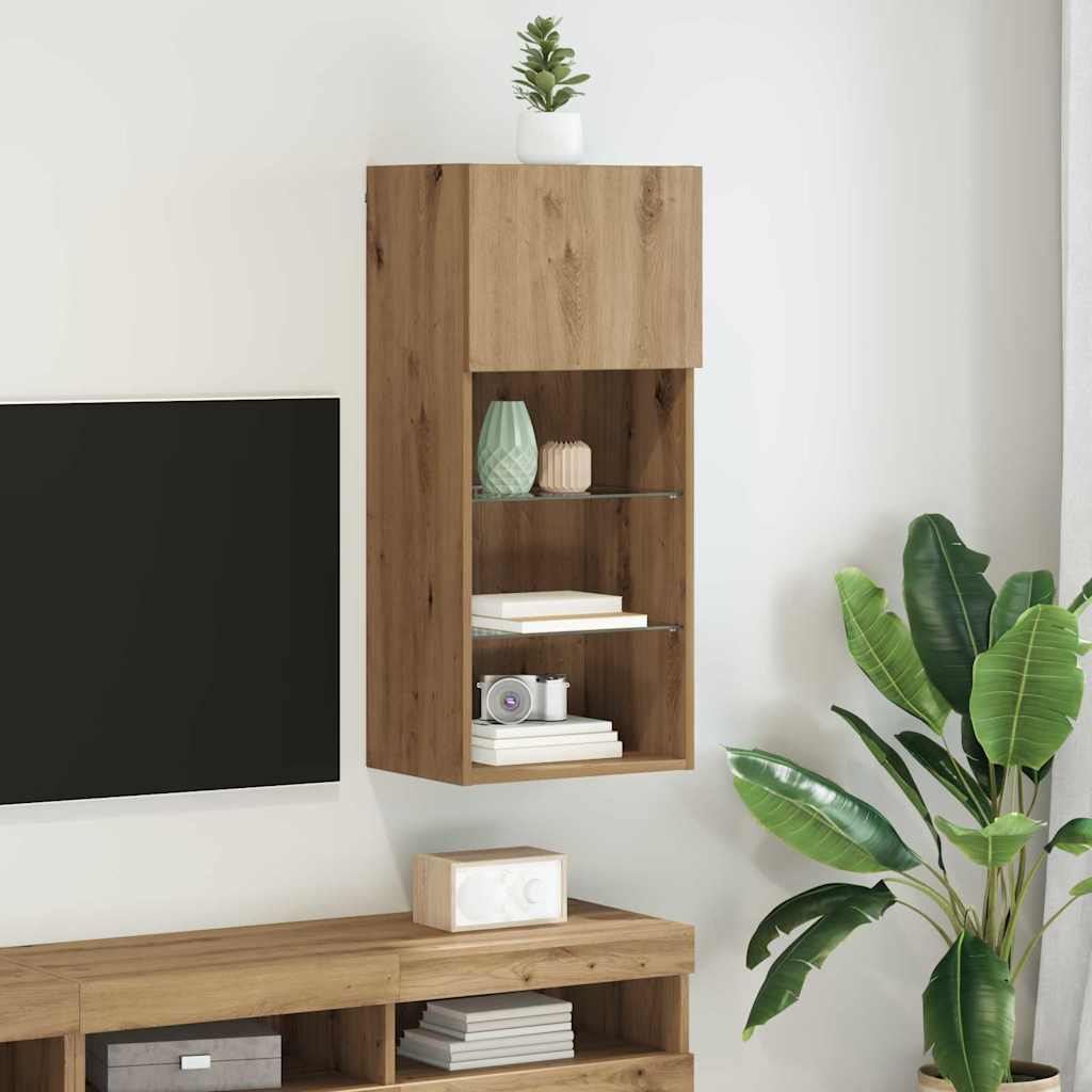 Wall-mounted TV Cabinet 40.5 x 30 x 90 cm Artisan Oak