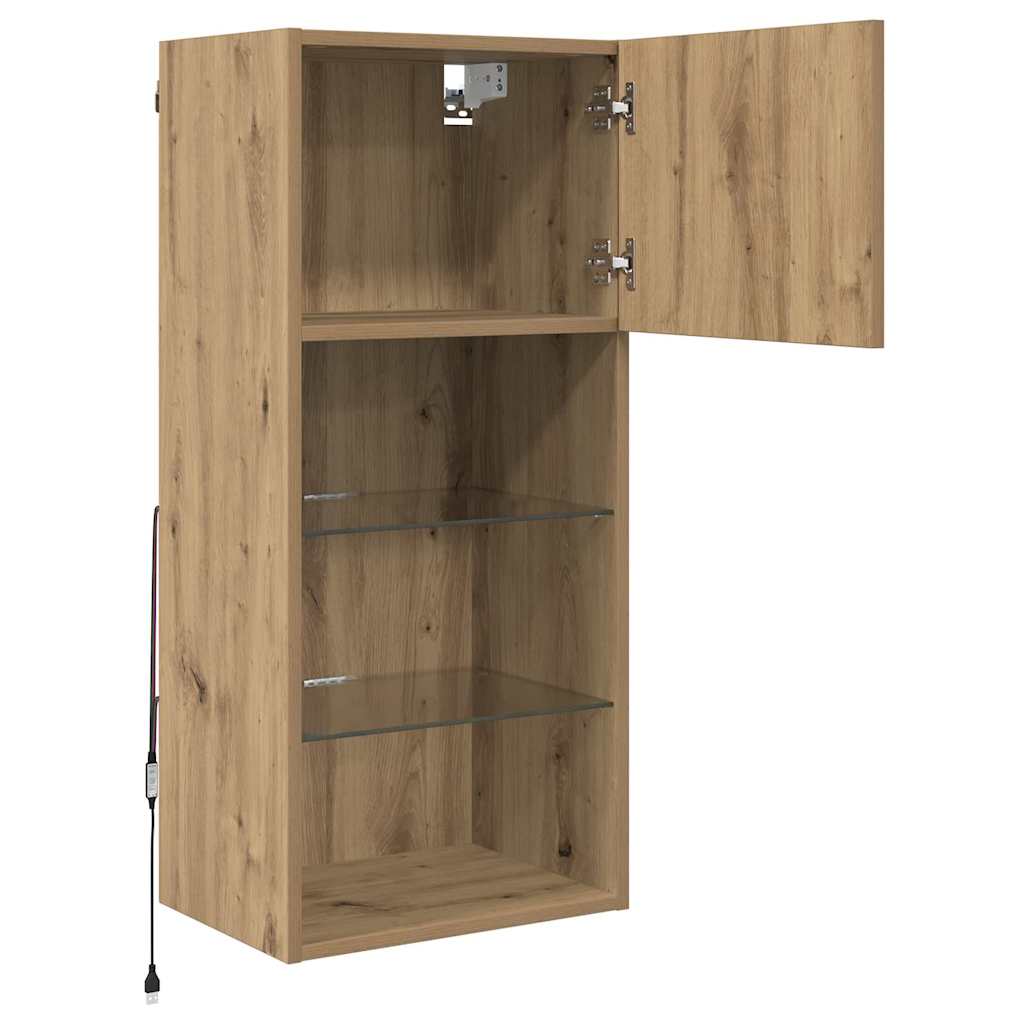 Wall-mounted TV Cabinet 40.5 x 30 x 90 cm Artisan Oak
