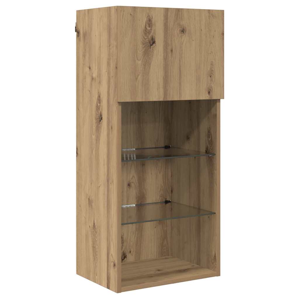 Wall-mounted TV Cabinets 2 pcs Artisan Oak Engineered Wood